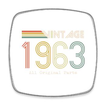 Epic and Legendary born in 1963: 61st anniversary - Square fridge magnet - white - Front