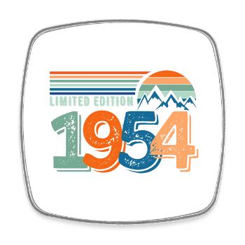 Limited edition 1954 - Magnet carré - blanc - Devant