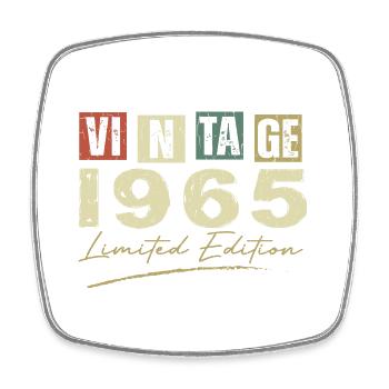 Jahrgang 1965 Original 1965 Jubiläumsgeschenk - Viereckiger Kühlschrankmagnet - Weiß - Vorne