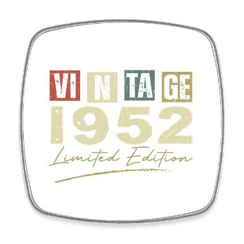 Jahrgang 1952 Original 1952 Jubiläumsgeschenk - Viereckiger Kühlschrankmagnet - Weiß - Vorne
