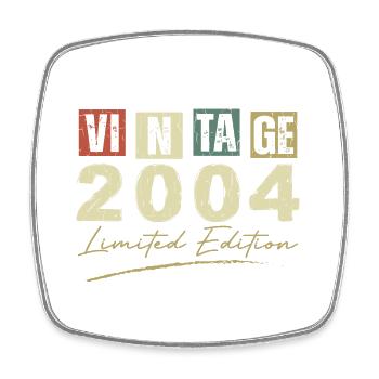 Vintage 2004 Original Anniversary Gift 2004 - Square fridge magnet - white - Front