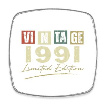 Vintage 1991 Original Anniversary Gift 1991 - Square fridge magnet - white - Front