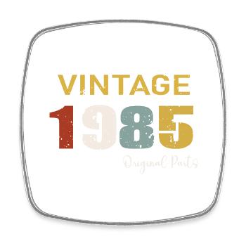 Original parts 1985 - 39th Anniversary Gift - Square fridge magnet - white - Front