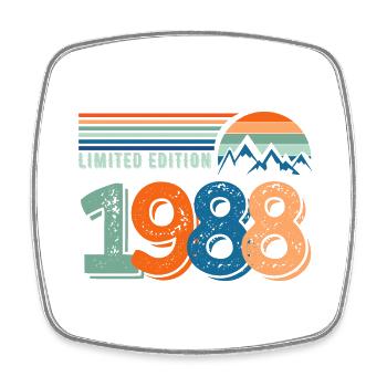Limited edition 1988 - Magnet carré - blanc - Devant