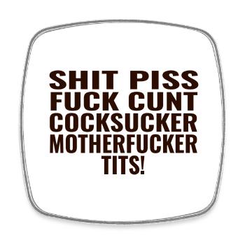 Forbidden Words - Square fridge magnet - white - Front