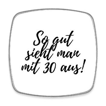 30. Geburtstag - Viereckiger Kühlschrankmagnet - Weiß - Vorne