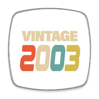 2003 Vintage Retro Classic 2003 - Viereckiger Kühlschrankmagnet - Weiß - Vorne