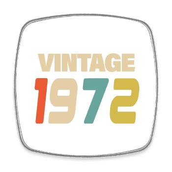 1972 Vintage Retro Classique 1972 - Magnet carré - blanc - Devant