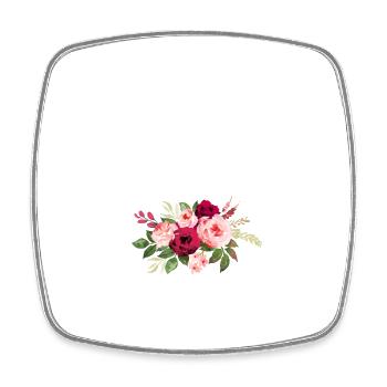 Bride Arrow Flower Bouquet - Square fridge magnet - white - Front