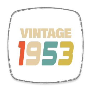 1953 Vintage Retro Classic 1953 - Viereckiger Kühlschrankmagnet - Weiß - Vorne