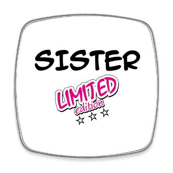 SISTER LIMITIERTE EDITION - Viereckiger Kühlschrankmagnet - Weiß - Vorne