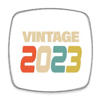 2023 Vintage Retro Klassiker 2023 - Viereckiger Kühlschrankmagnet - Weiß - Vorne
