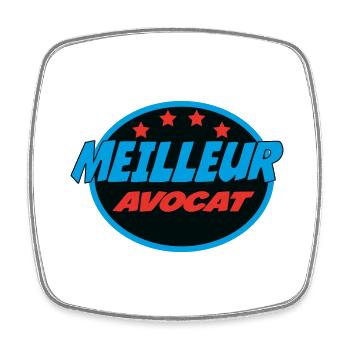 MEILLEUR AVOCAT - Magnet carré - blanc - Devant