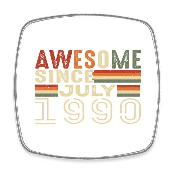 Cadeau d’anniversaire de juillet 1990 Millésime de juillet 1990 - Magnet carré - blanc - Devant