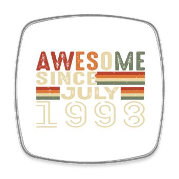 Juli 1998 Geburtstagsgeschenk Juli 1998 Jahrgang - Viereckiger Kühlschrankmagnet - Weiß - Vorne