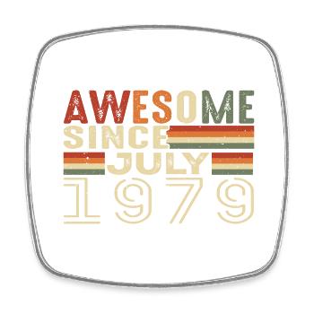 Cadeau d’anniversaire juillet 1979 Millésime juillet 1979 - Magnet carré - blanc - Devant