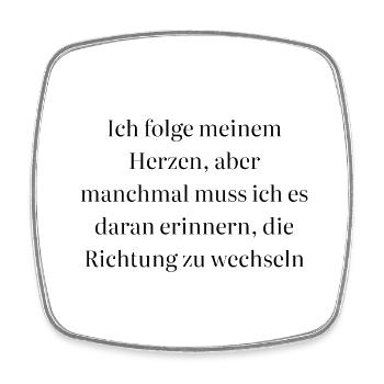 Gedankensprüche - Viereckiger Kühlschrankmagnet - Weiß - Vorne