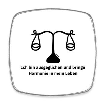 Sternzeichen Waage - Viereckiger Kühlschrankmagnet - Weiß - Vorne