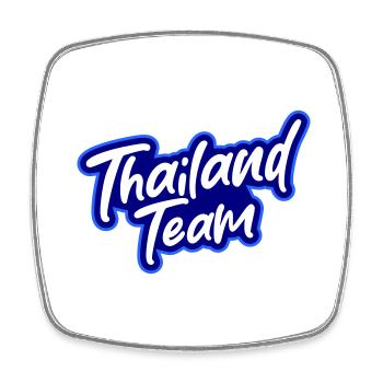 Thailand Team - Square fridge magnet - white - Front
