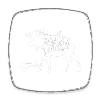 Suède Suède Viking Nordique Scandinavie Solstice d’été - Magnet carré - blanc - Devant