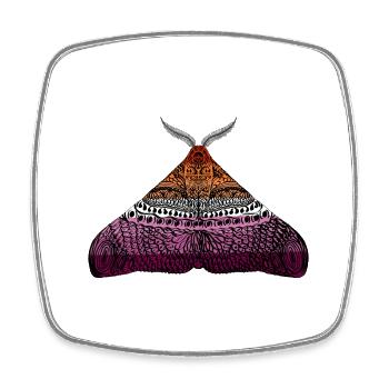 Lesbian pride moth - Square fridge magnet - white - Front