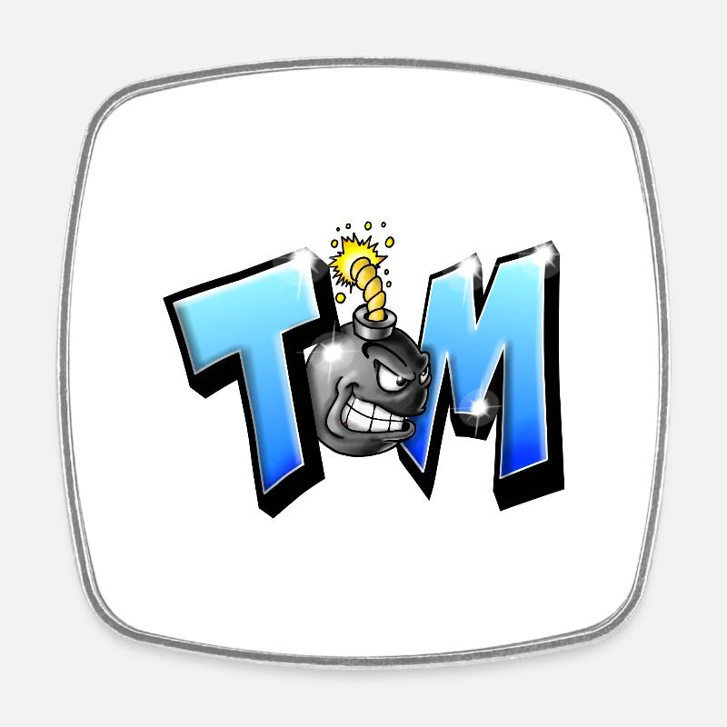 Graffiti Prénom TOM Imprimable sur tout ! - Magnet carré - blanc