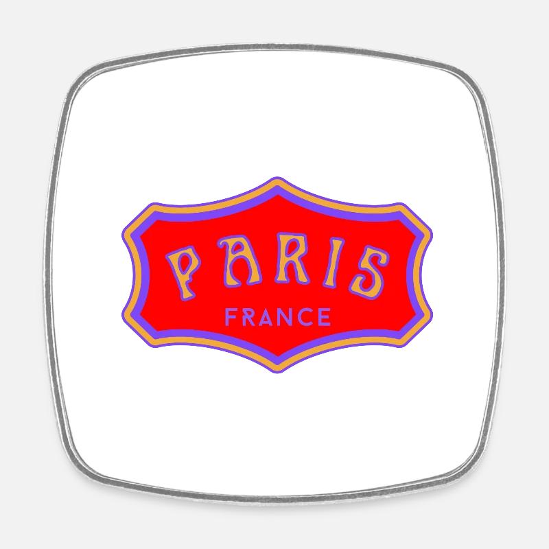 Paris - Magnet carré - blanc