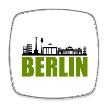 berlin-skyline - Square fridge magnet - white - Front