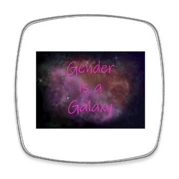 GenderGalaxy - Viereckiger Kühlschrankmagnet - Weiß - Vorne