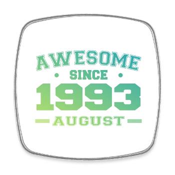 1993 Août Année Naissance Anniversaire Août 1993 - Magnet carré - blanc - Devant