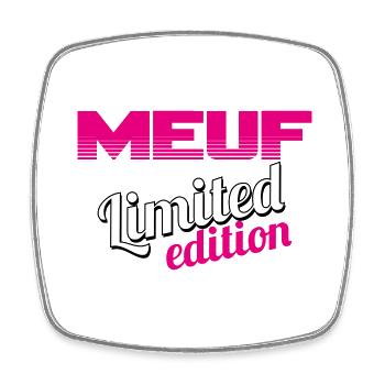 MEUF LIMITED EDITION - Magnet carré - blanc - Devant