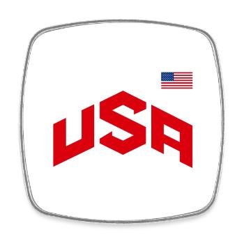 TEAM USA - Square fridge magnet - white - Front