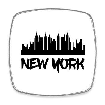 New York - Magnet carré - blanc - Devant
