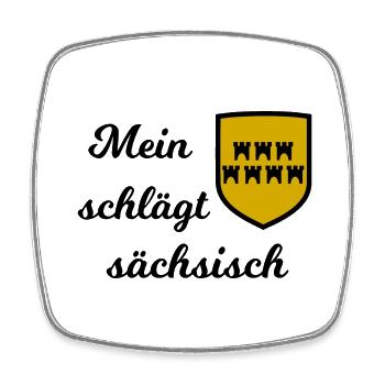Mein liebes Sachsen - Viereckiger Kühlschrankmagnet - Weiß - Vorne