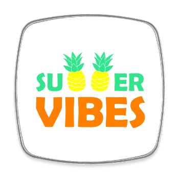 Summer Vibes 02 - Square fridge magnet - white - Front