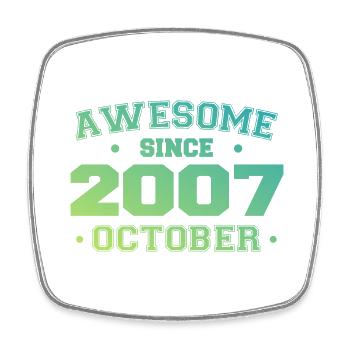 October 2007 - October 2007 Birthday Gift - Square fridge magnet - white - Front