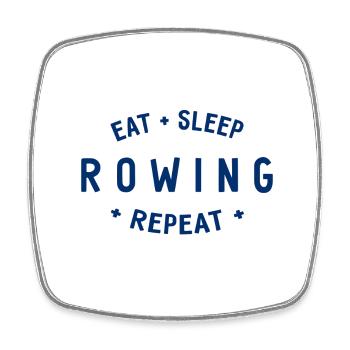Manger dormir ramer Répéter - Aviron - Rameurs - Magnet carré - blanc - Devant