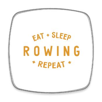 Manger dormir ramer Répéter - Aviron - Rameurs - Magnet carré - blanc - Devant