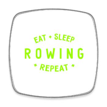 Manger dormir ramer Répéter - Aviron - Rameurs - Magnet carré - blanc - Devant