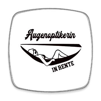 Augenoptikerin in Rente Rentenbeginn Optikerin - Viereckiger Kühlschrankmagnet - Weiß - Vorne