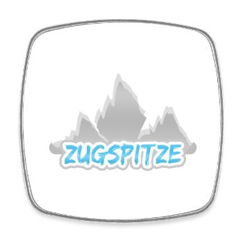 Mount Zugspitze - Square fridge magnet - white - Front