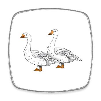 Geese - Square fridge magnet - white - Front