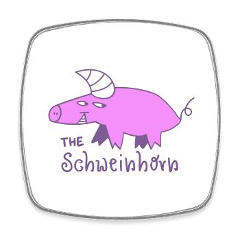 Le Schweinhorn - Magnet carré - blanc - Devant