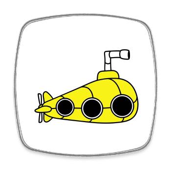 Submarine Submarine Dive Dive Submarine Captain - Square fridge magnet - white - Front