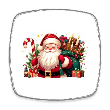 santa fun 9 - Magnet carré - blanc - Devant