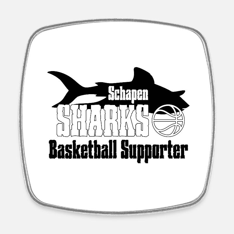 Sharks Supporter - Square fridge magnet - white