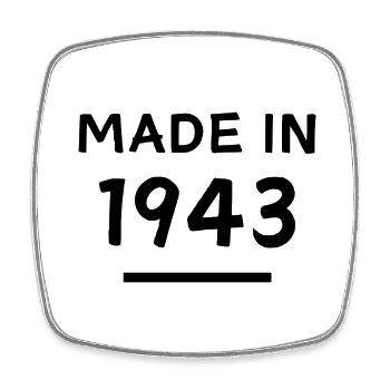 Fabriqué en 1943 - Année de naissance / Anniversaire - Magnet carré - blanc - Devant