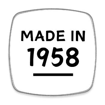 Fabriqué en 1958 - Année de naissance / Anniversaire - Magnet carré - blanc - Devant