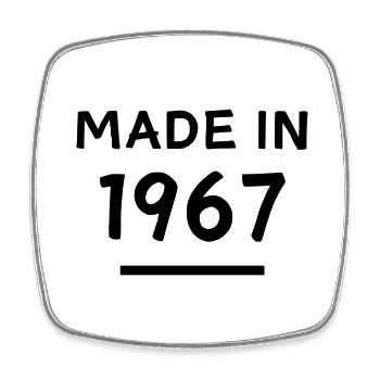 Fabriqué en 1967 - Année de naissance / Anniversaire - Magnet carré - blanc - Devant