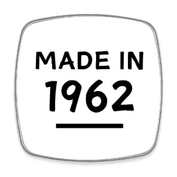 Made in 1962 - Geburtsjahr / Geburtstag - Viereckiger Kühlschrankmagnet - Weiß - Vorne